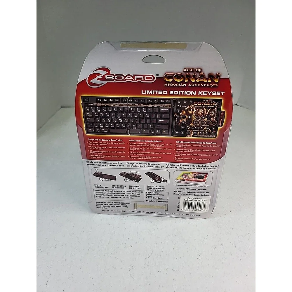 ZBoard Age of Conan Hydorian Limited Edition Gaming Keyset New Schwarzenegger